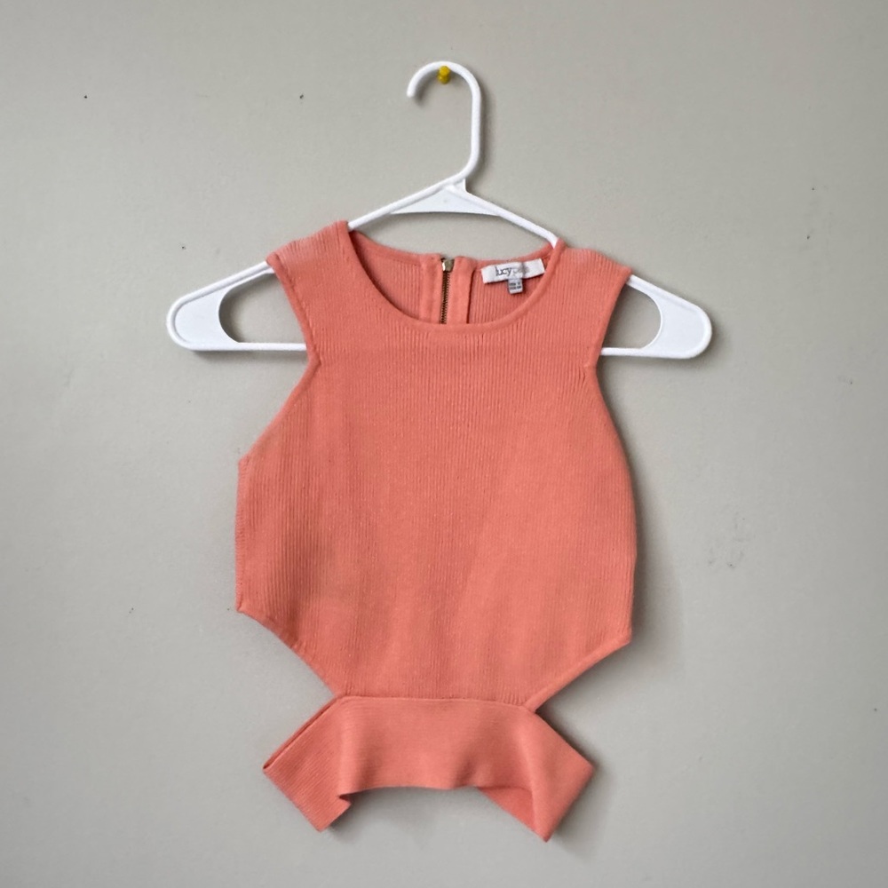 Intermix Peach Sleeveless Knit Top